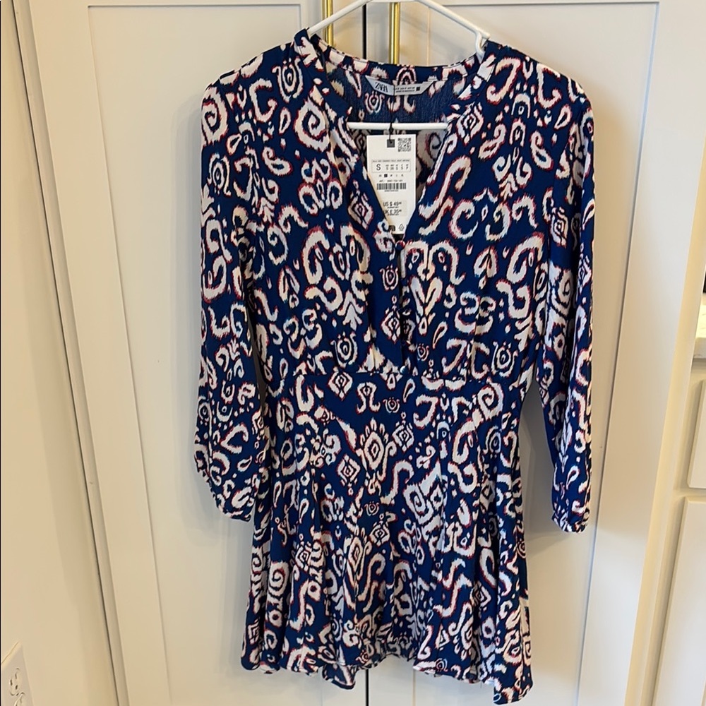 Zara Ikat pattern dress